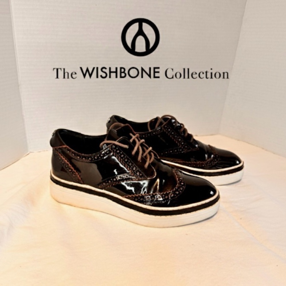 The Wishbone Burgundy Patent Platform
Wingtip Oxfords